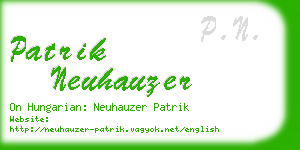 patrik neuhauzer business card